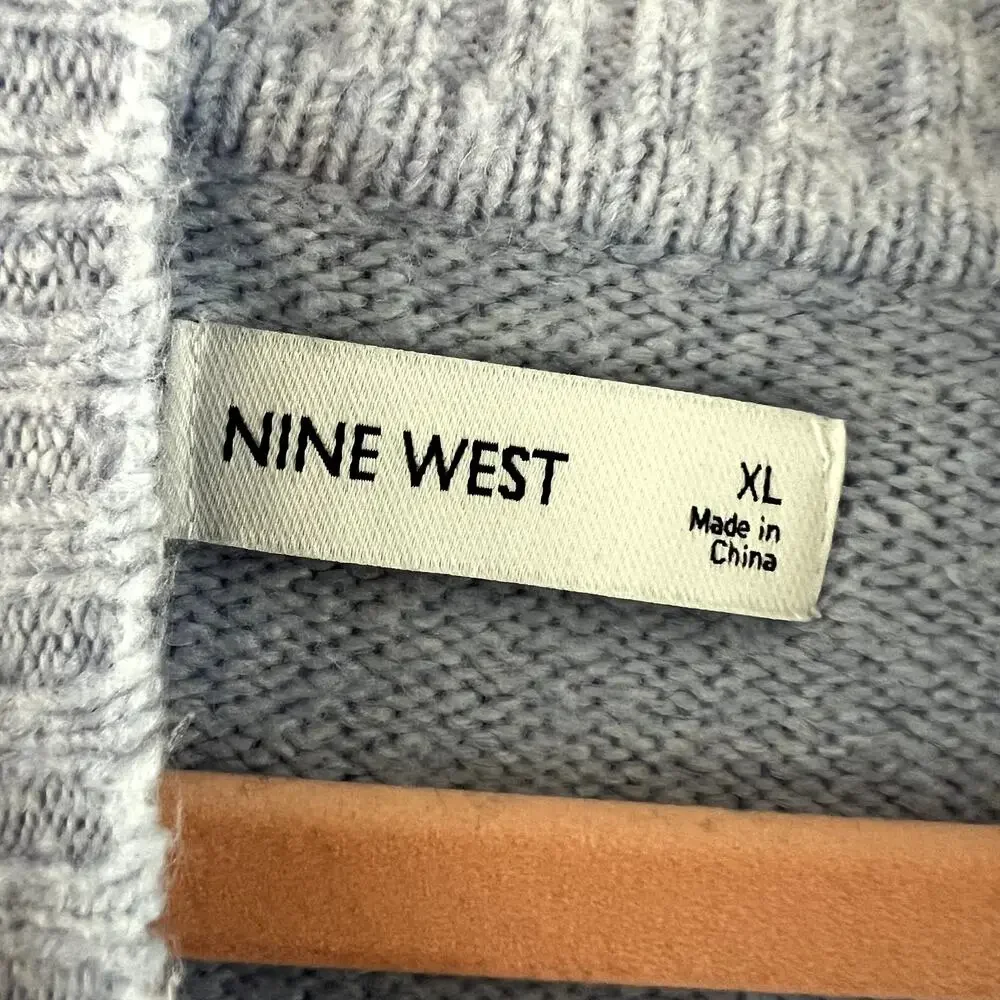 Nine West Periwinkle Long Sleeve Mock Neck Sweater Size XL